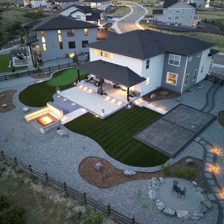 Castle Pines, CO concrete and paver patios